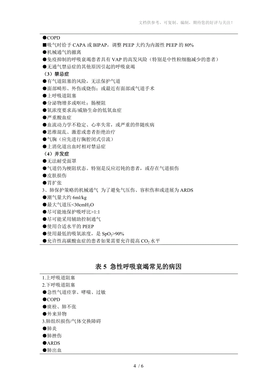 急性呼吸衰竭的急诊诊治流程主任修改版_第4页