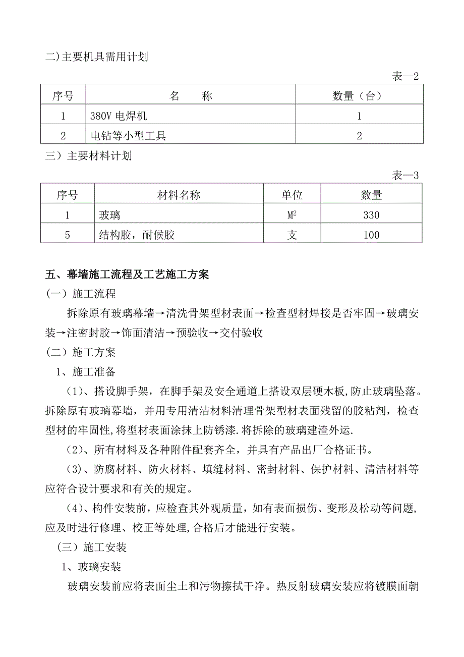 玻璃幕墙改造施工方案【建筑施工资料】_第4页