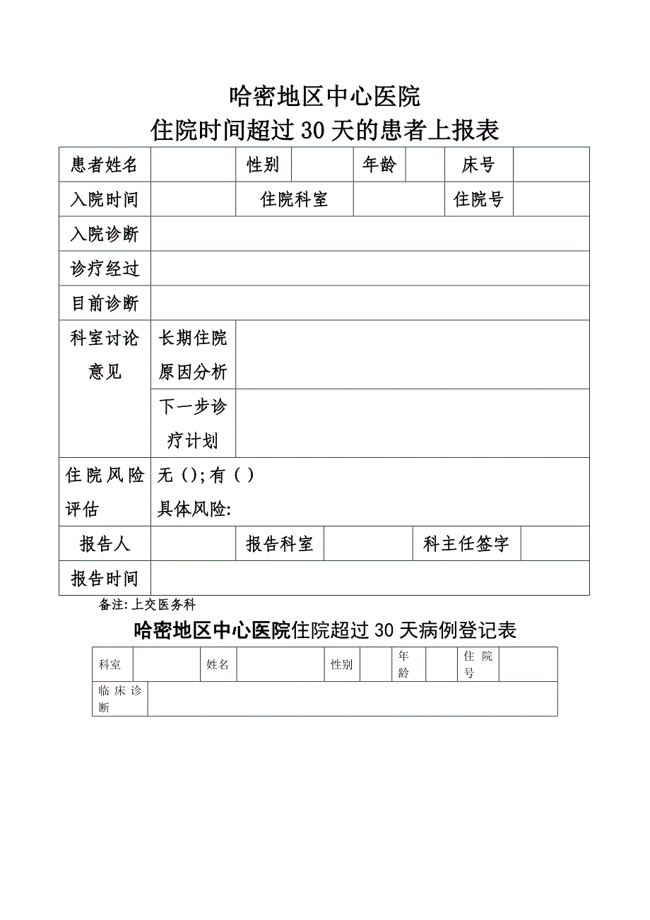 住院超过30天登记表.doc_第1页