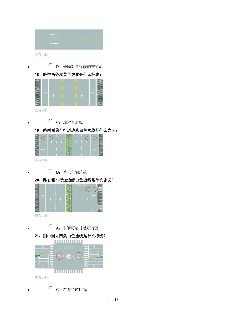 驾照考试题-标线题_第4页