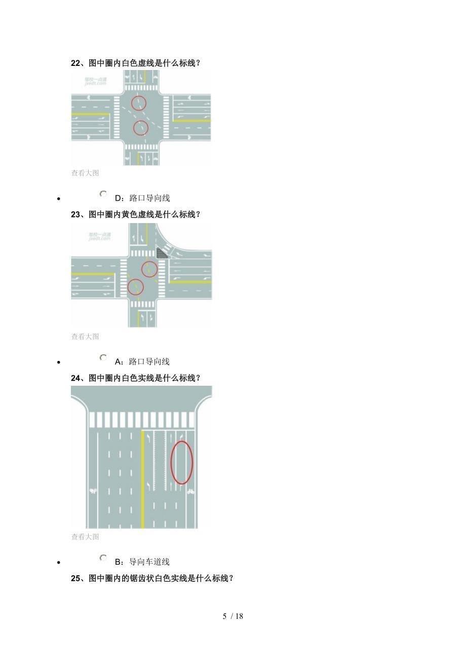 驾照考试题-标线题_第5页