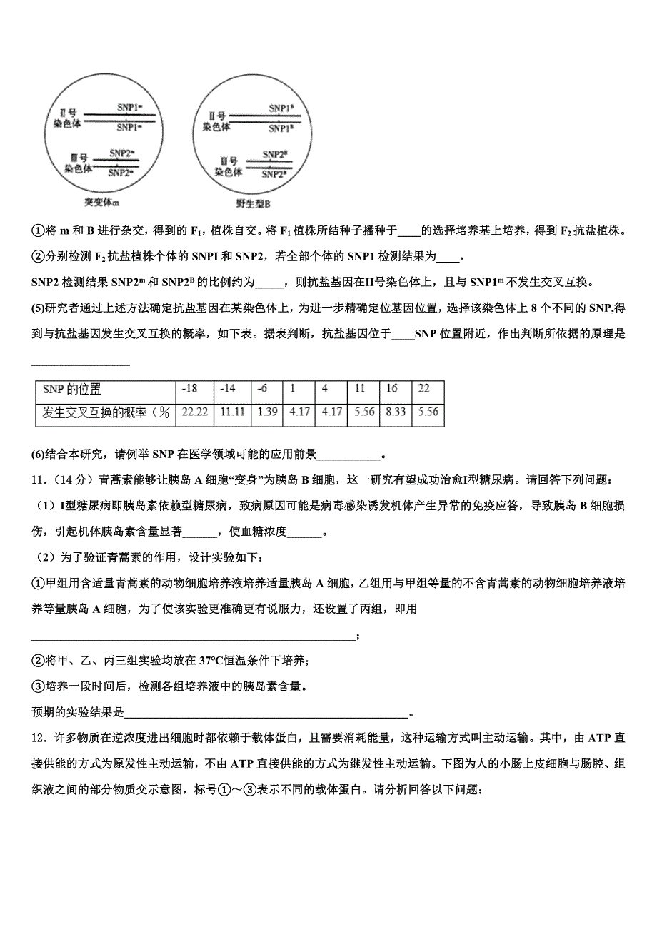 2023届四川省眉山市彭山一中高三二诊模拟考试生物试卷（含答案解析）.doc_第4页