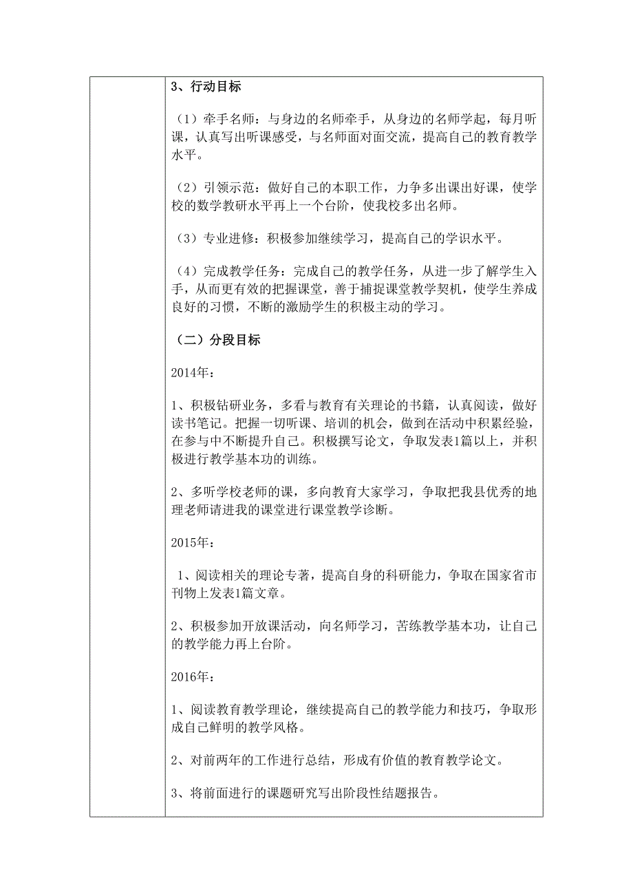 个人专业发展规划于述平_第2页