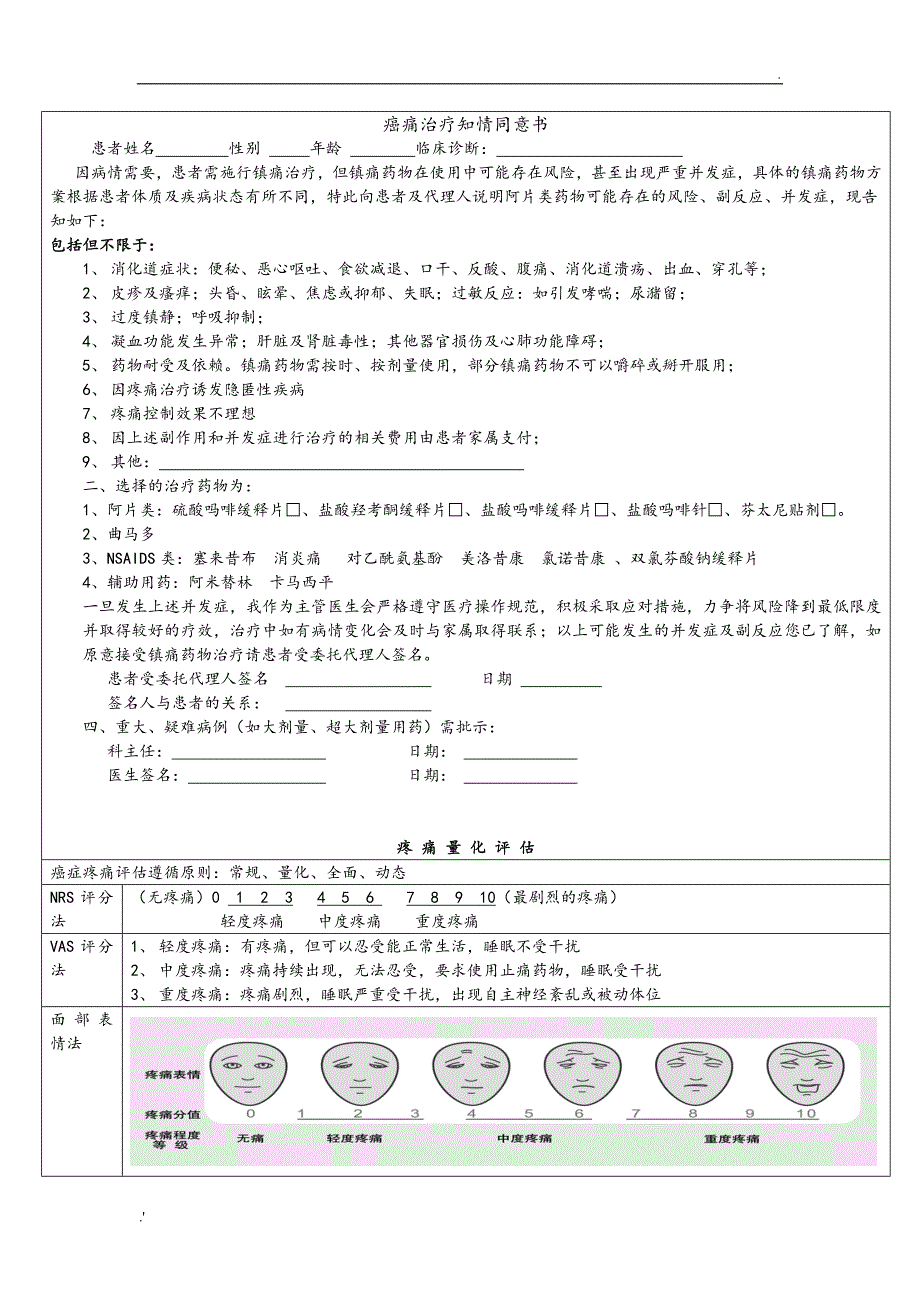 癌痛治疗知情同意书_第1页