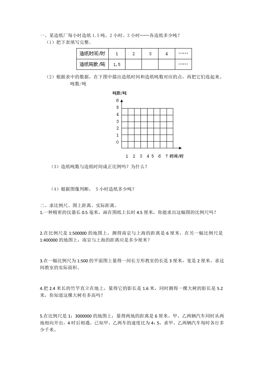 六年级数学第二单元习题_第1页