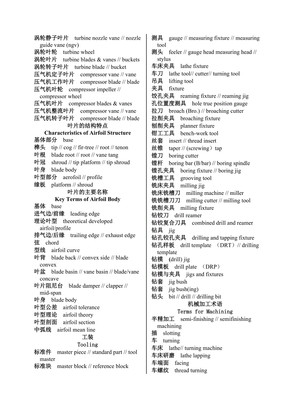 航空发动机常用汉英词汇_第2页