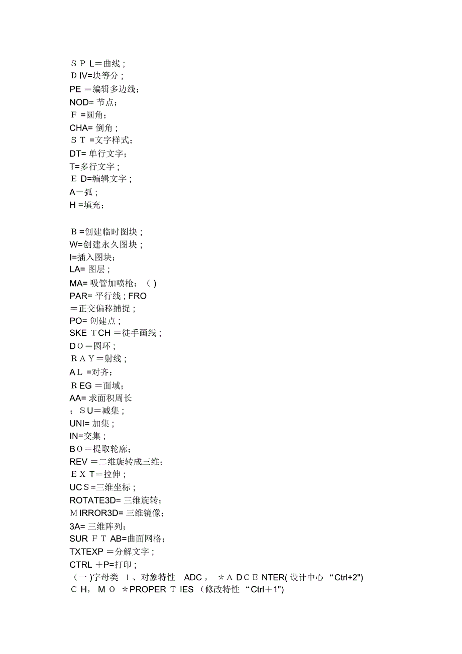 CAD(天正)快捷键_第2页