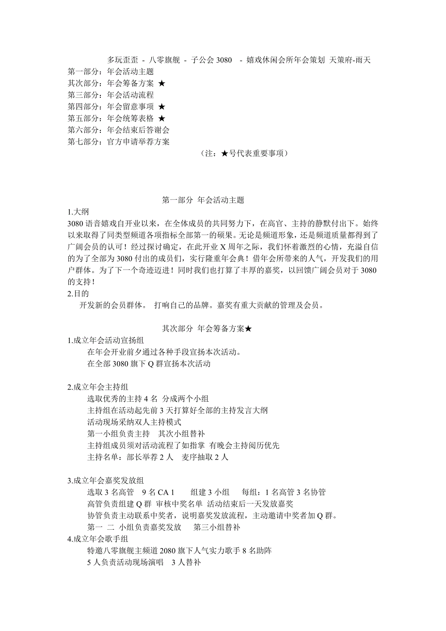 歪歪八零年代3080年会-策划_第1页