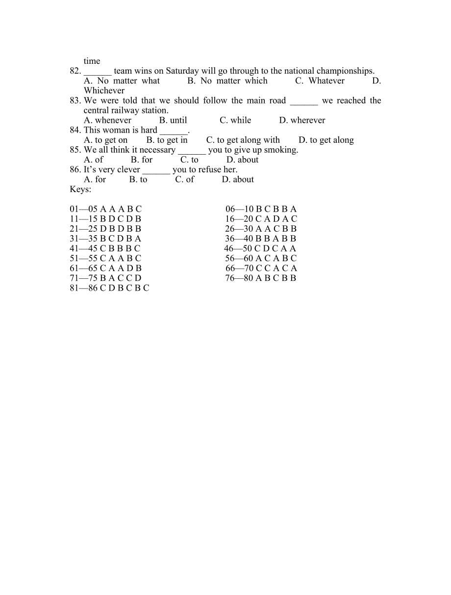 高一英语新人教版必修3Unit3词汇练习_第5页