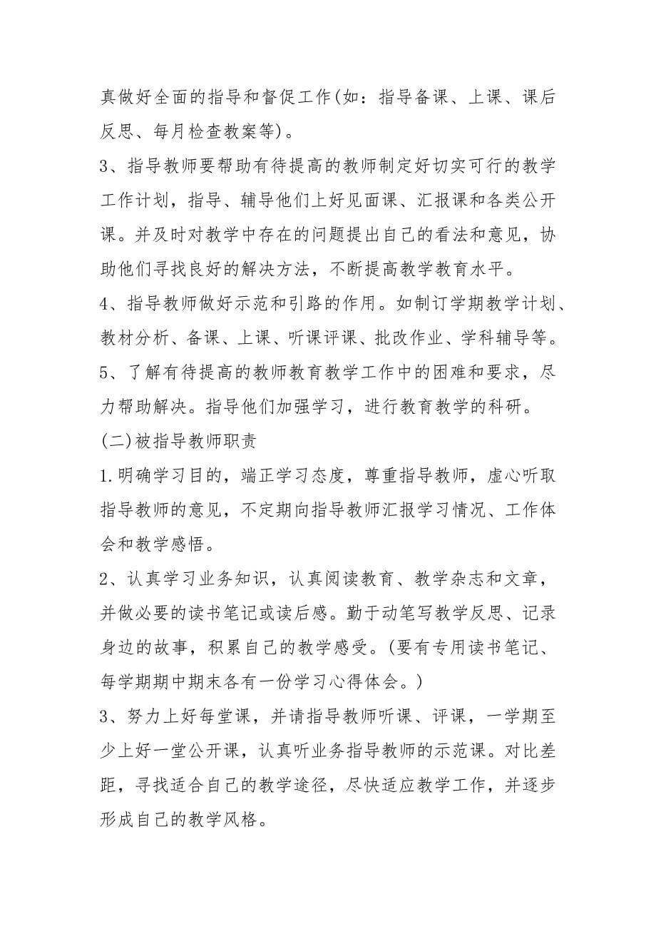 2021年教师老带新指导工作计划五篇格式_第5页