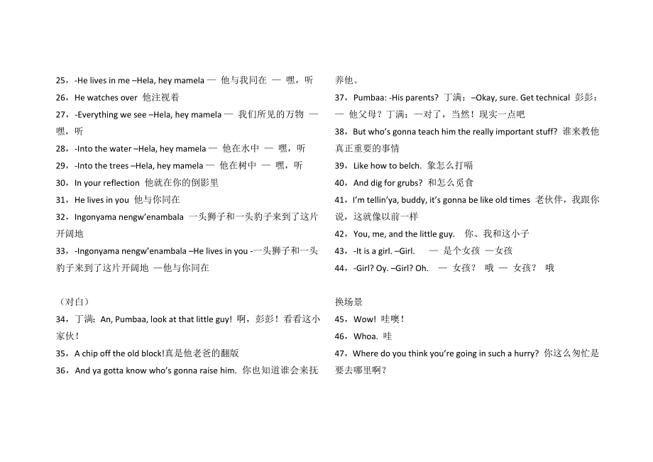 狮子王2中英文剧本完美版.doc_第2页