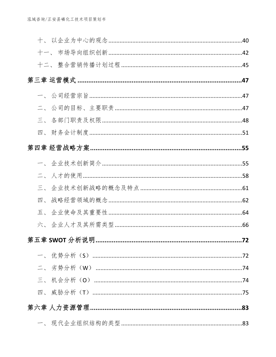 正安县磷化工技术项目策划书（模板范文）_第3页