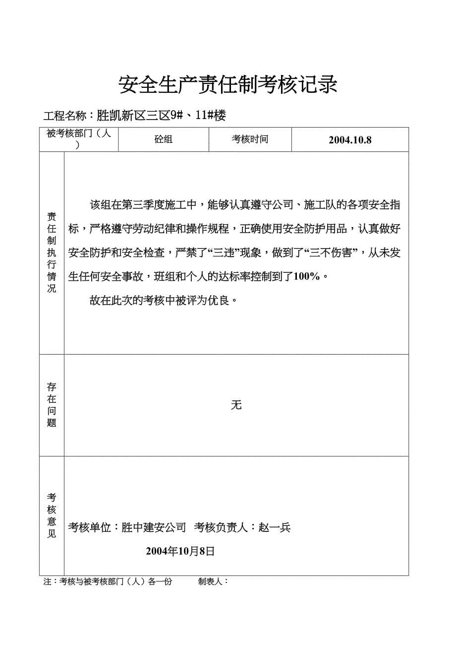 2.4安全生产责任制考核记录()（天选打工人）.docx_第5页