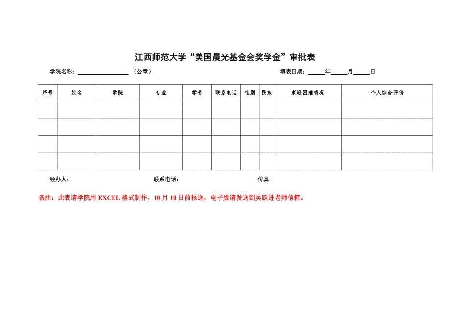 03-关于晨光奖学金评选通知_第5页