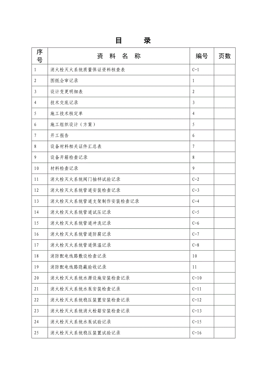 消火栓灭火系统施工安装全程验收记录(0)._第2页