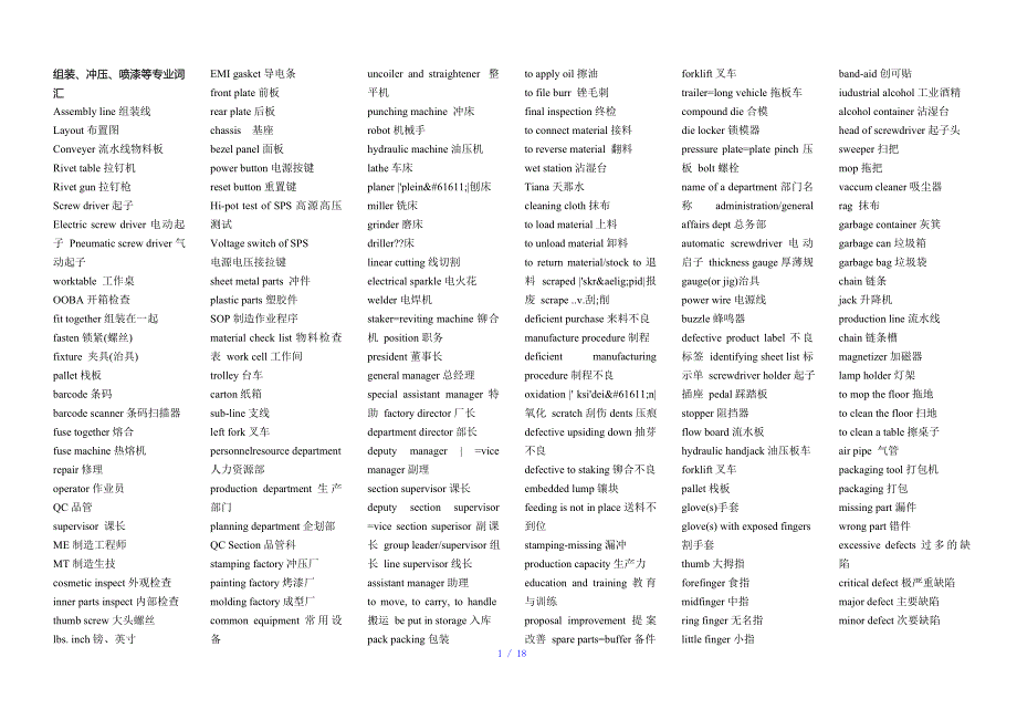 模具英语参考模板_第1页