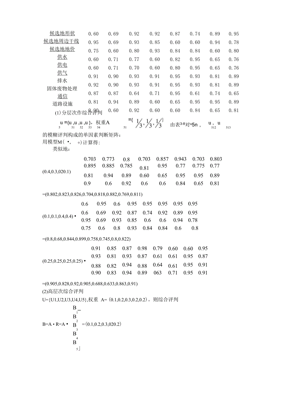 模糊综合评价方法案例_第4页