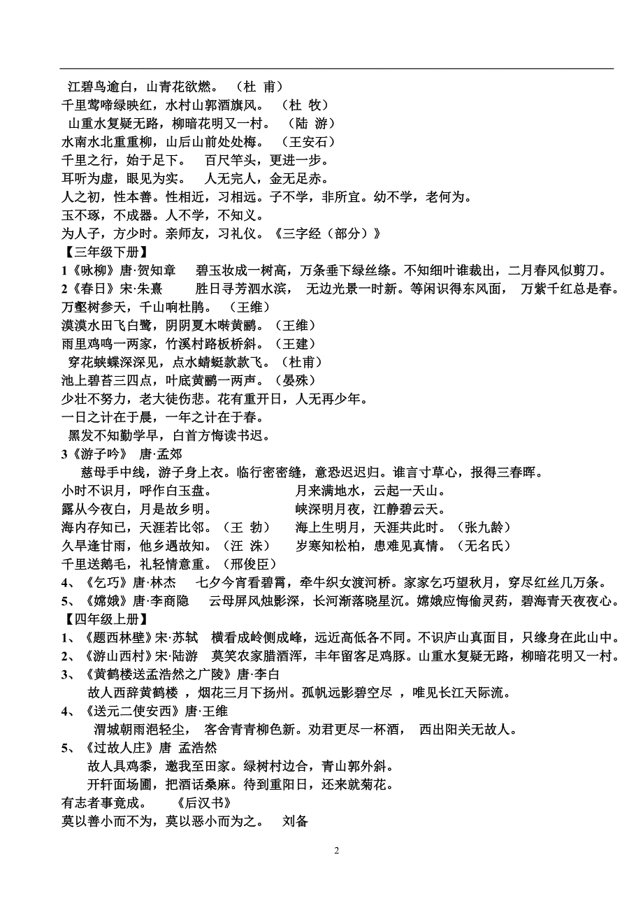 新课标人教版小学一至六年级古诗词及古文汇总.doc_第2页