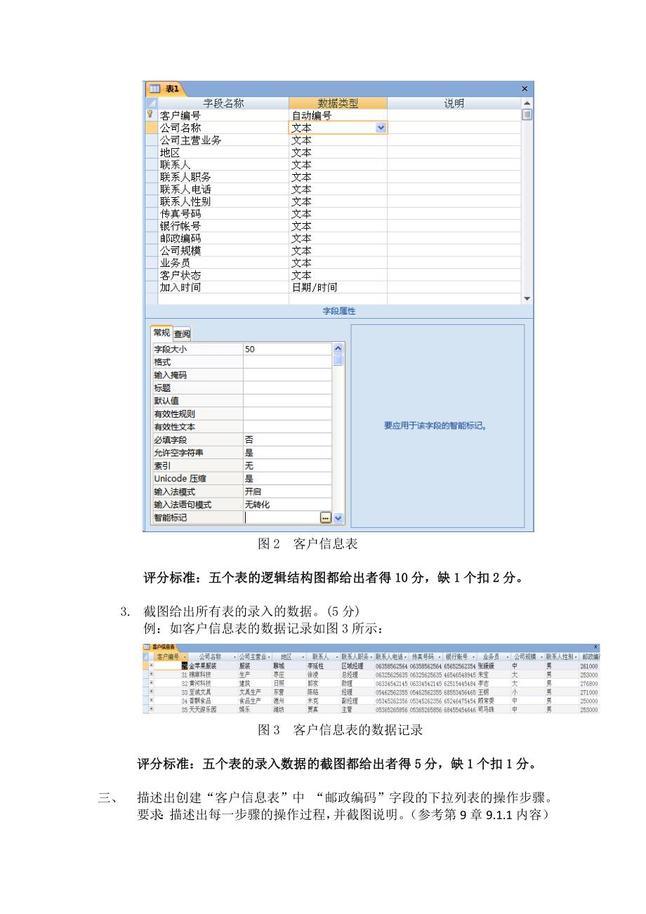 《Access数据库管理》报告格式及评分标_第4页