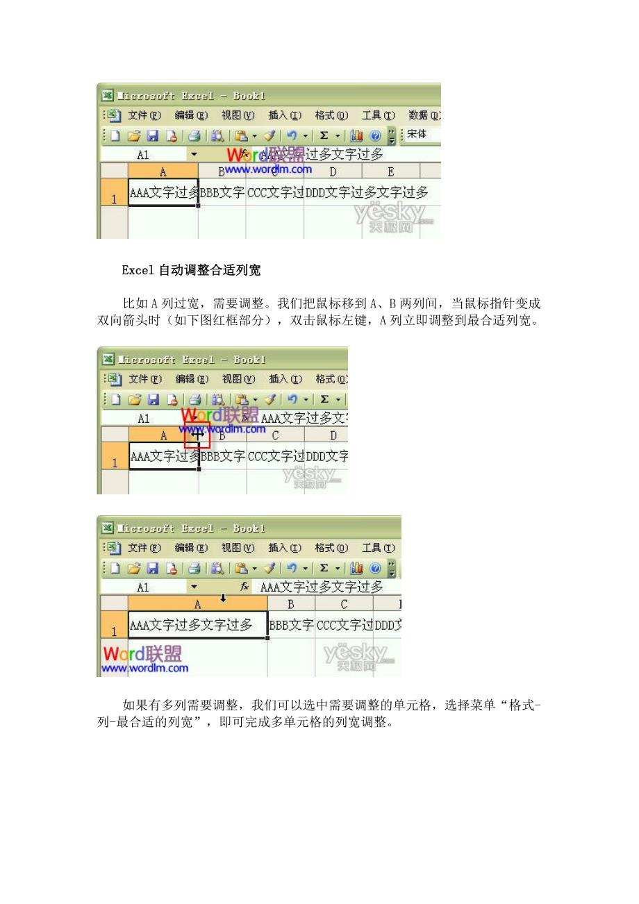 Excel2003单元格输入文字后自动调整合适行高和列宽.doc_第2页