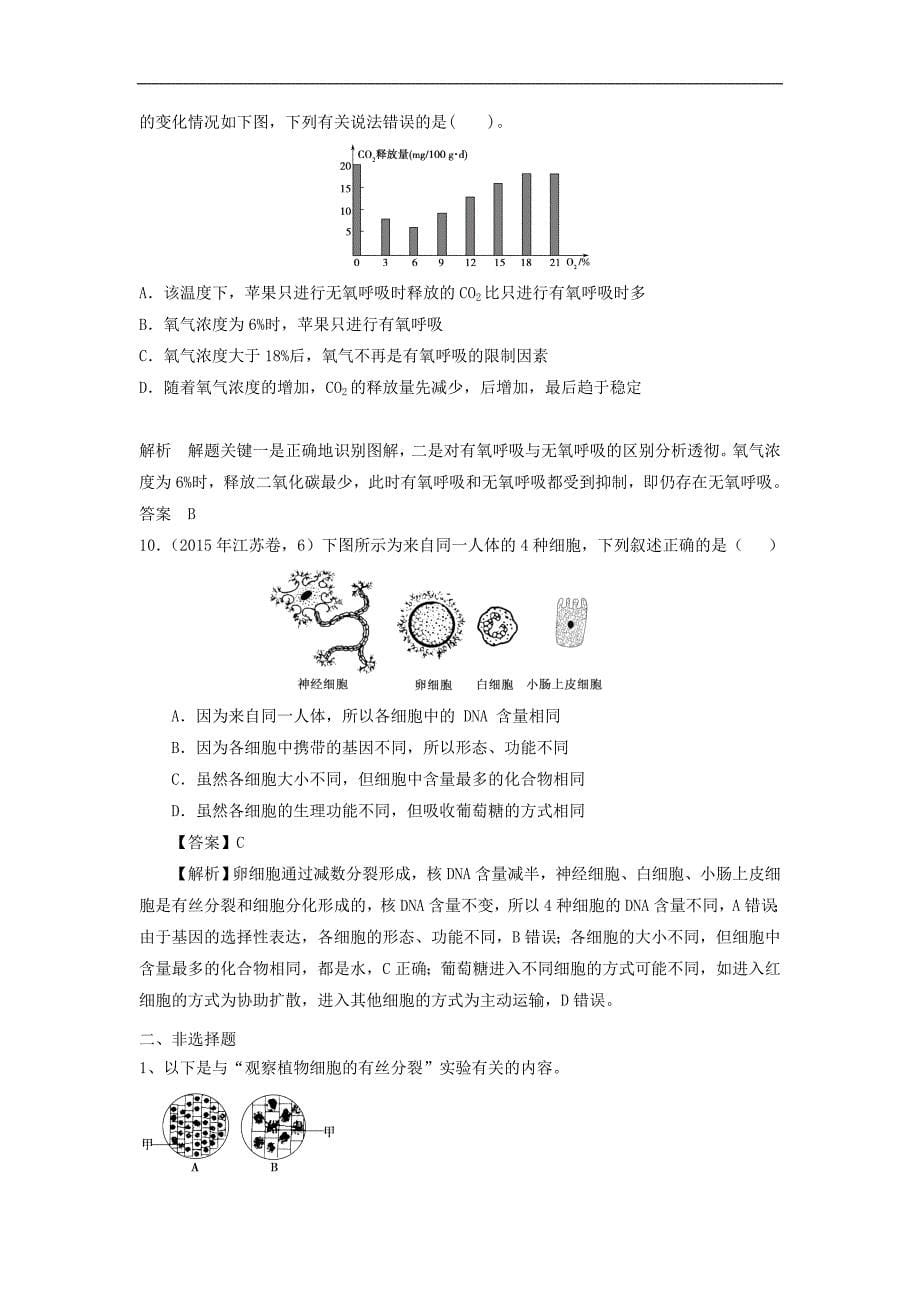 高考生物二轮复习中等生选习题08228_第5页