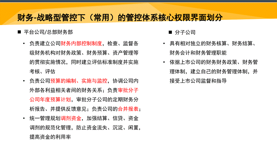 总结报告平台公司总部的财务管理和核算监控课堂PPT_第3页