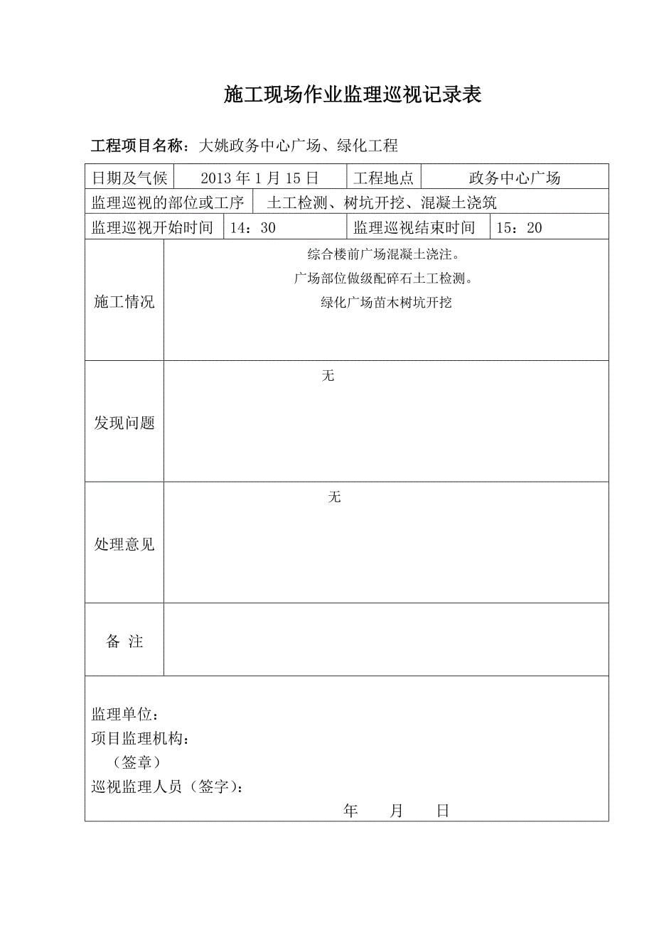 监理巡视记录表.doc_第5页