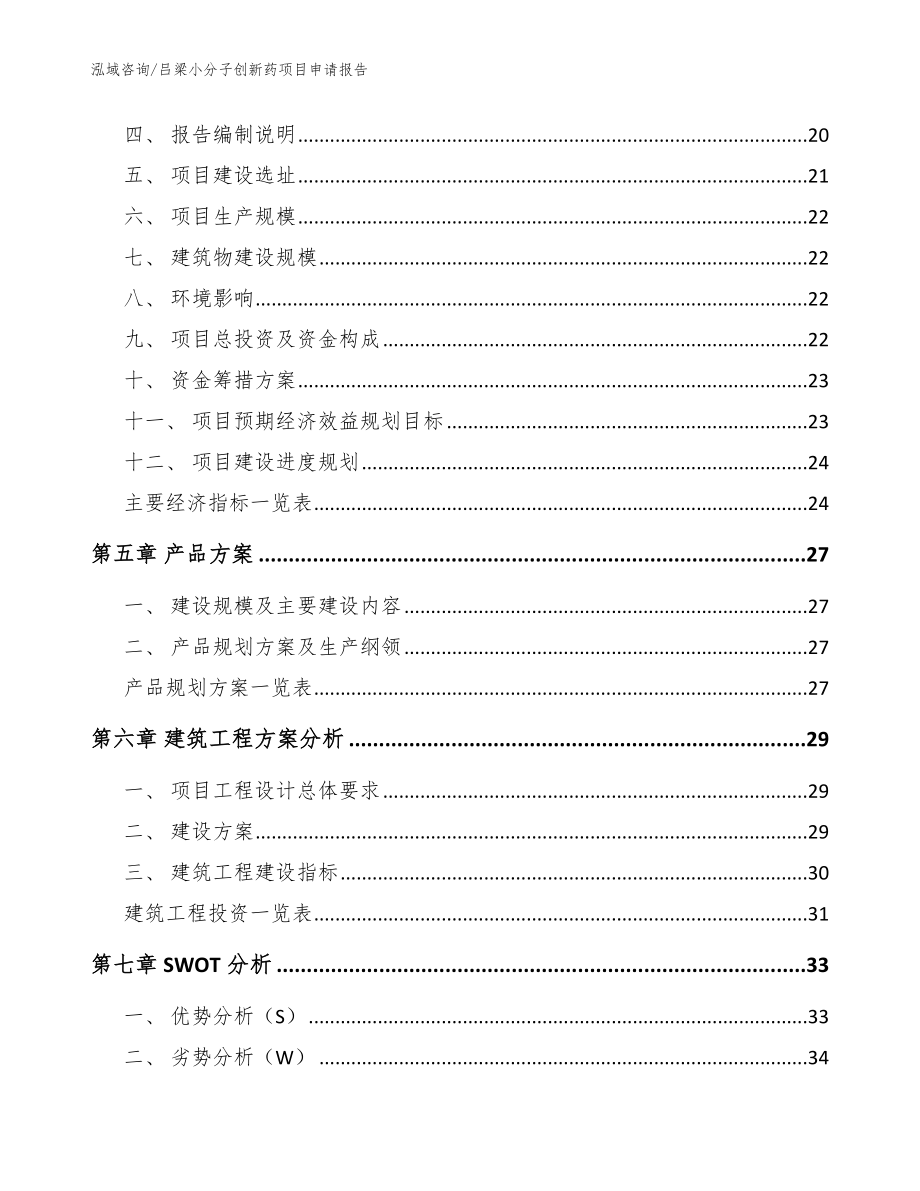 吕梁小分子创新药项目申请报告范文模板_第2页