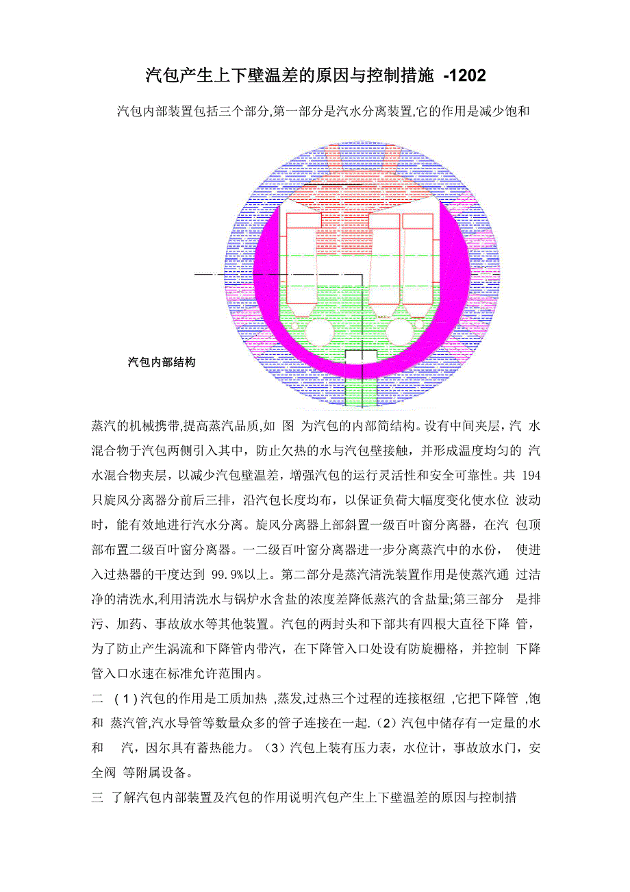 汽包产生上下壁温差的原因与控制措施_第1页