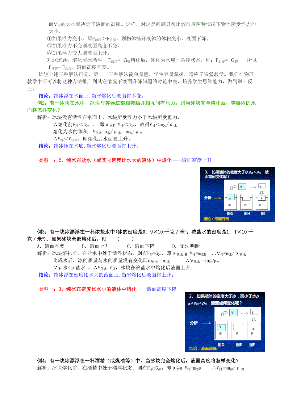 浮力专题：液面变化及其解题技巧_第3页