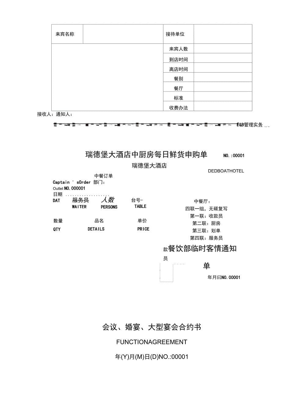 大酒店餐饮部管理表单_第5页