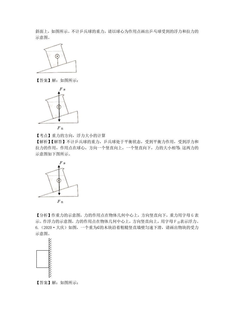 备战2021年中考物理作图题精练精解作图题10杠杆五要素作图含解析_第5页