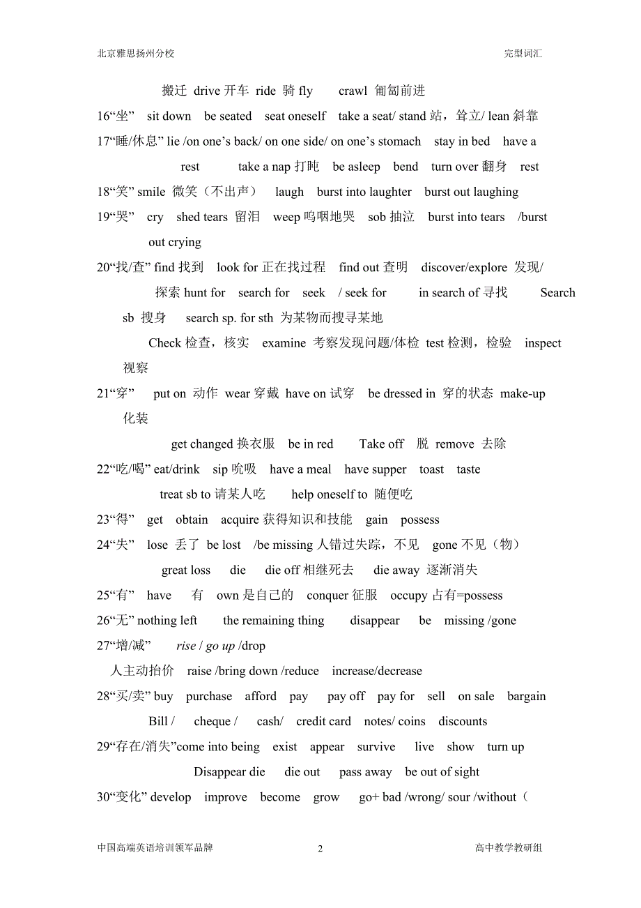 完型常用词汇_第2页