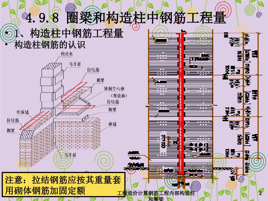 工程造价计算钢筋工程内部构造柱和圈梁_第2页