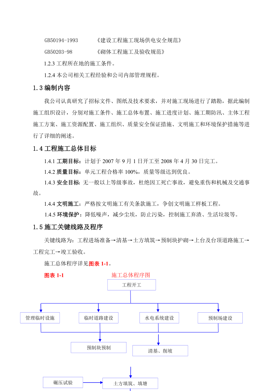 庄台护坡施工组织设计3标_第4页