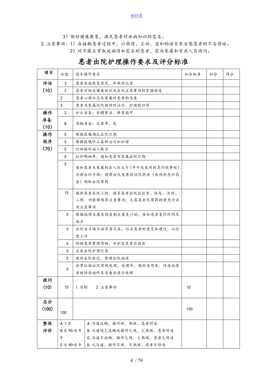 新颖护理操作要求及评分实用标准化1_第4页