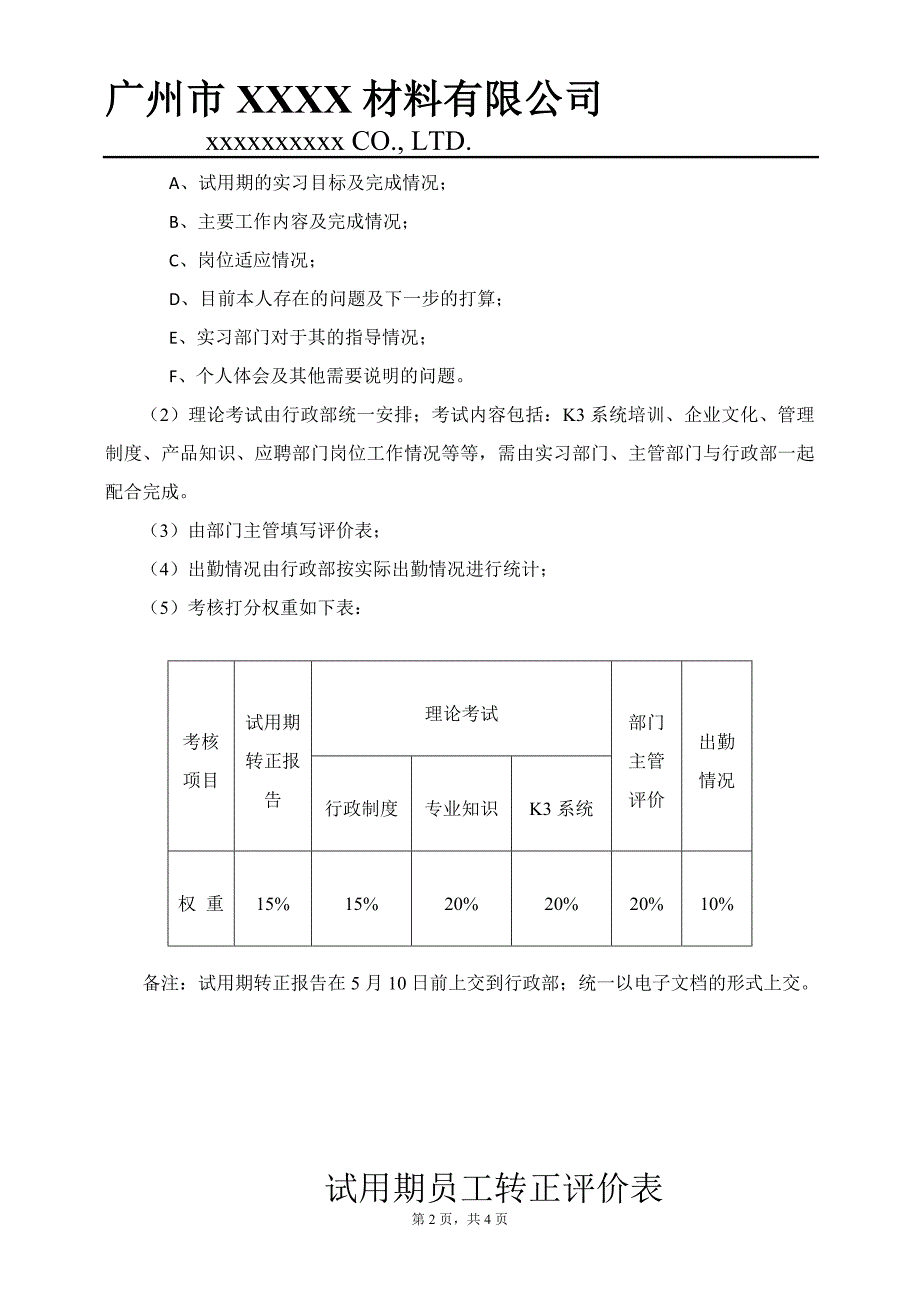 试用期员工转正考核方案.docx_第2页