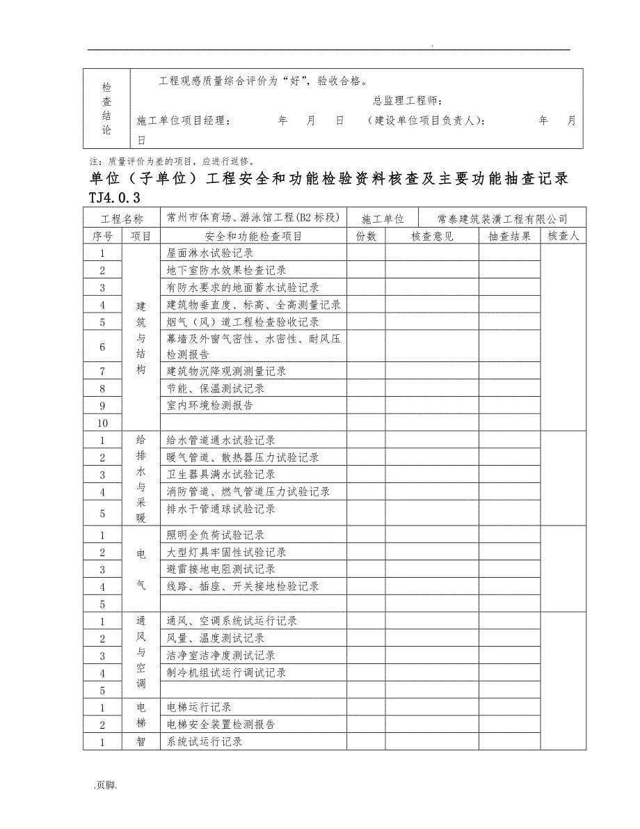 单位子单位工程质量验收记录文本_第5页