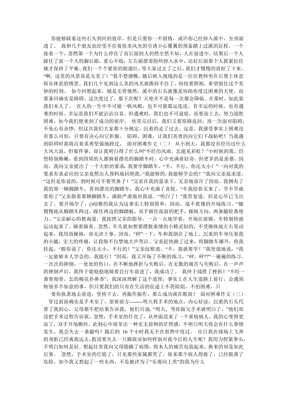 【精选】面对困难作文精选.doc_第4页