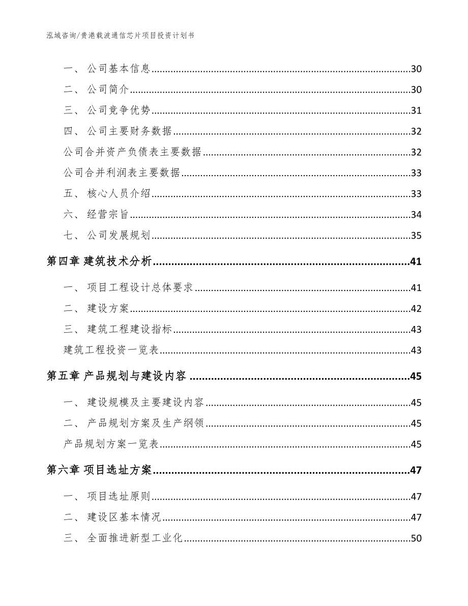 贵港载波通信芯片项目投资计划书_范文参考_第3页