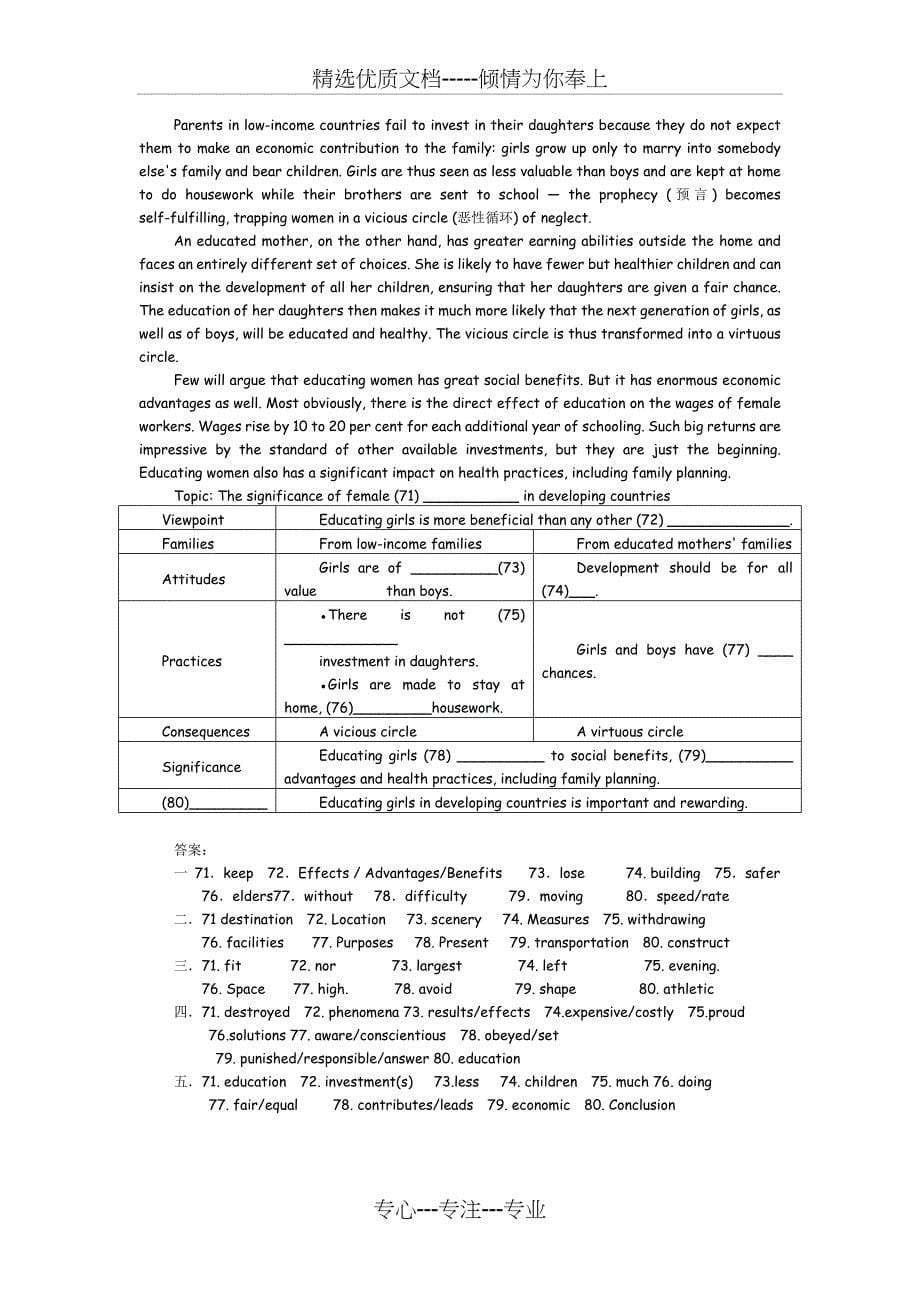 江苏省高考英语任务型阅读专项训练_第5页