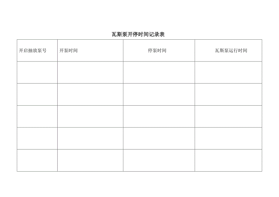 瓦斯抽放相关表格_第2页