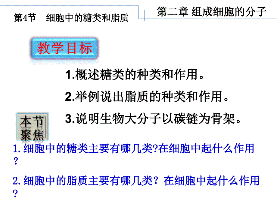 《24+细胞中的糖类和脂质》教学课件(PPT)_第2页