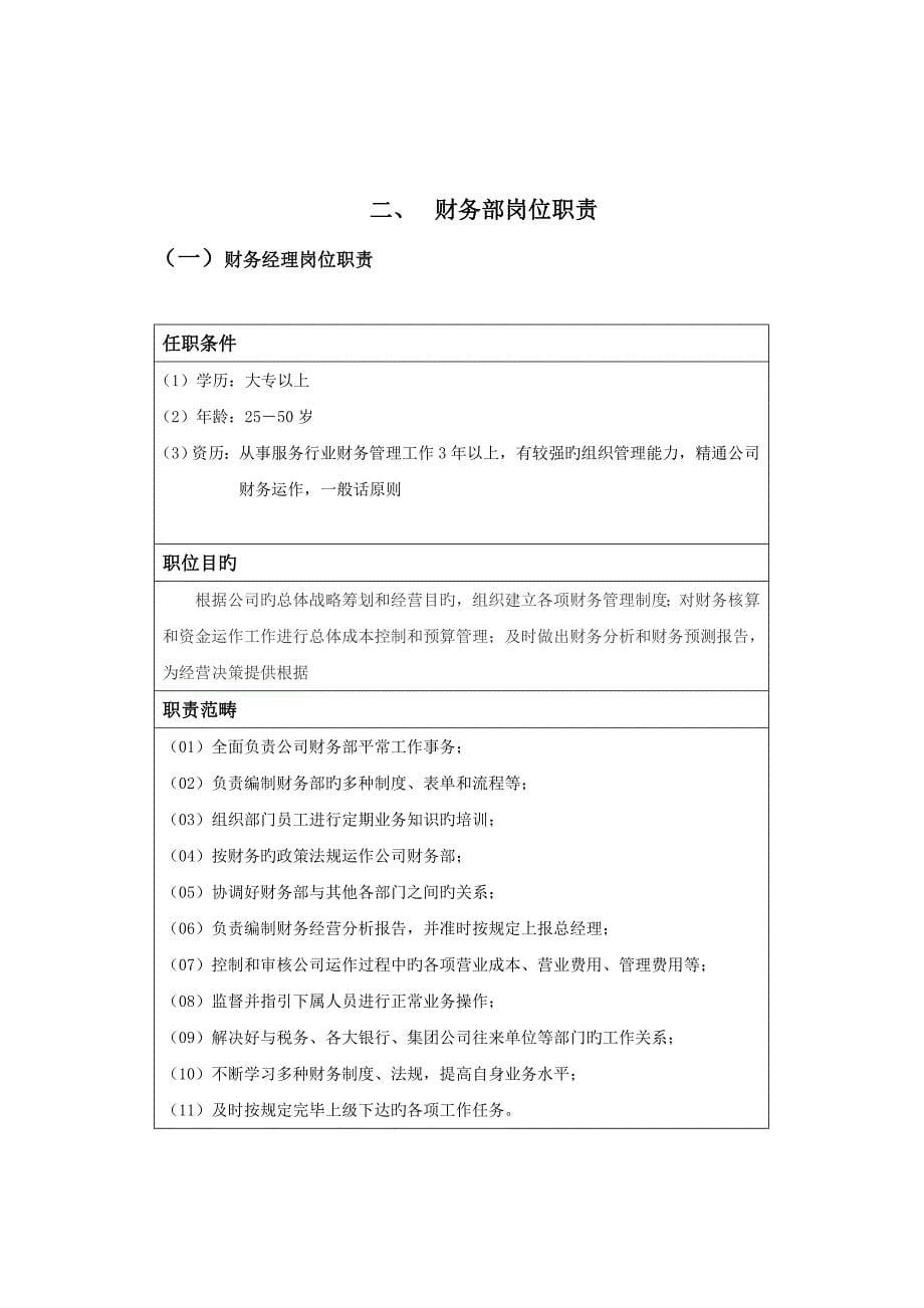 公司财务部运营标准手册_第5页