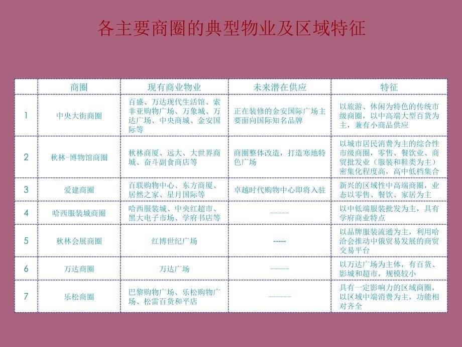 哈尔滨商业市场分析ppt课件_第5页