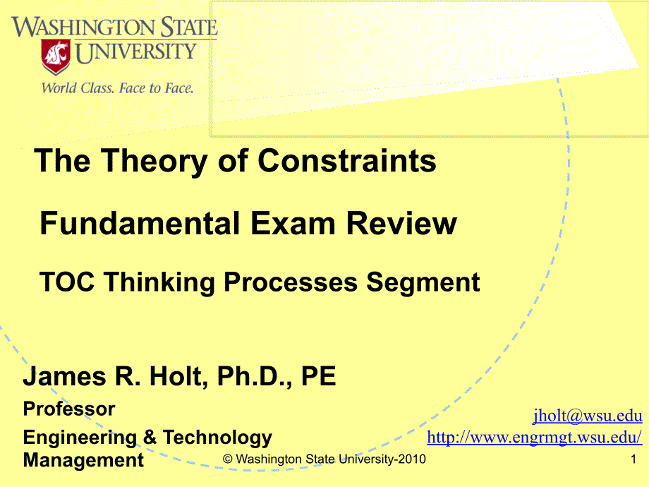 TOC Thinking ProcessespptWashington State University_第1页