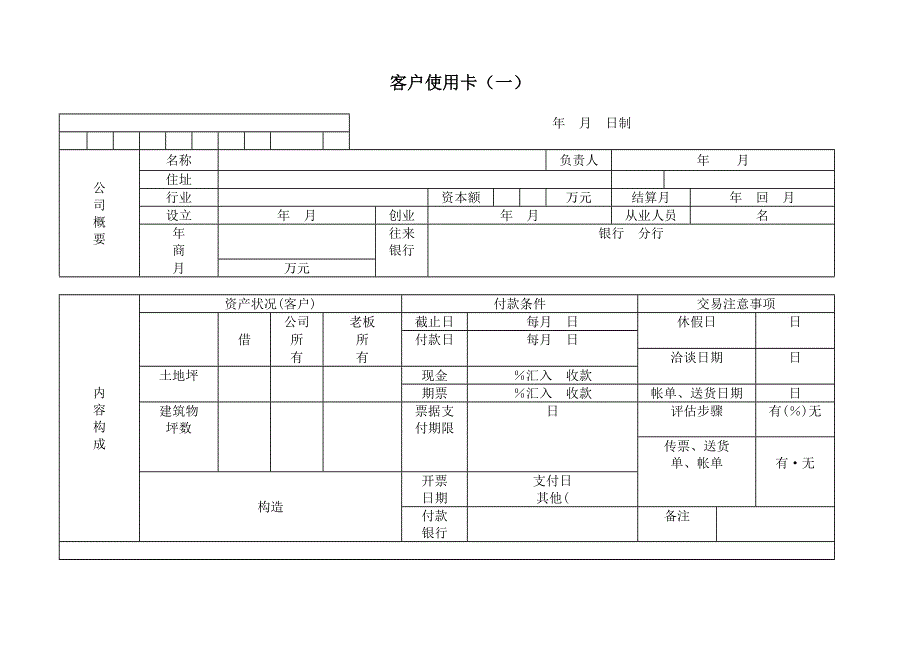 市场开辟类表格大全_第4页