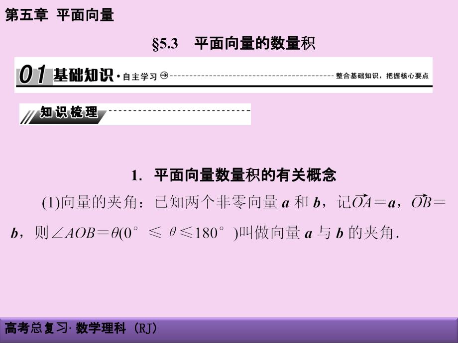 53平面向量的数量积ppt课件_第1页