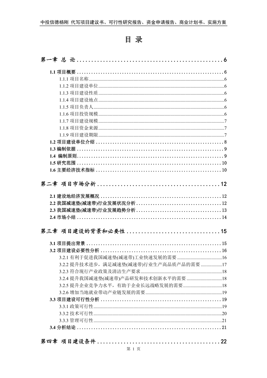 减速垫(减速带)项目可行性研究报告建议书备案_第2页