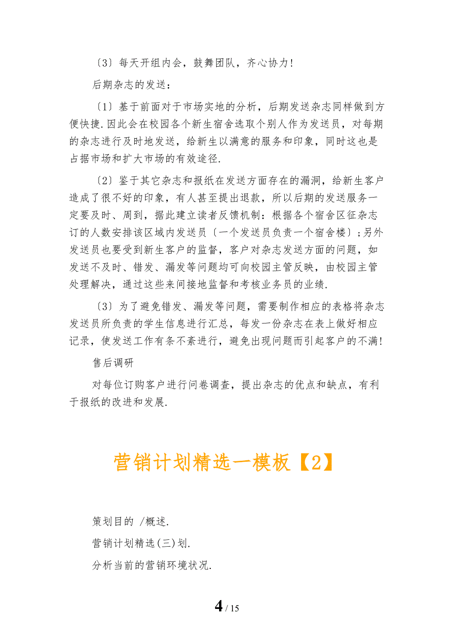 营销计划精选一模板_第4页